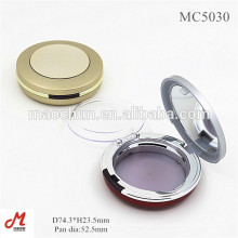 MC5030 Luxury gold compact container/powder box with windowed pan for sponge